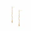 Alura Copenhagen Jewellery Women's Ocean - Pearl Earstuds W. Three Genuine Freshwater Pearls & A Gold Ball In Gold