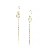 Alura Copenhagen Jewellery Women's Ocean Earrings W. Pearl & Chain In Gold In Gold
