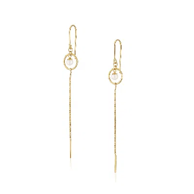 Alura Copenhagen Jewellery Women's Ocean Earrings W. Pearl & Chain In Gold