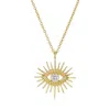 Alura Copenhagen Jewellery Women's White / Gold Eclipse Necklace With Eye & Spikes In Multi