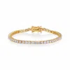 Alura Copenhagen Jewellery Women's White / Gold Grace Tennis Bracelet Medium In Gold