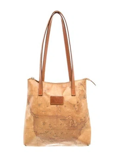 Pre-owned Alv By Alviero Martini Canvas Shoulder Bag In Neutral