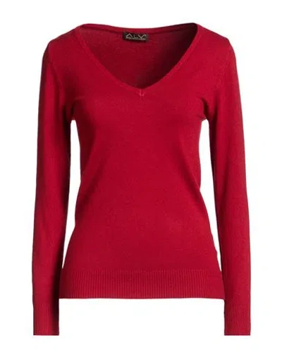 Alv By Alviero Martini Woman Sweater Brick Size S/m Viscose, Polyamide, Polyester In Red