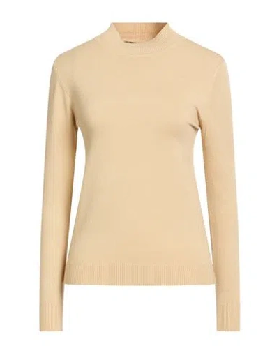 Alv By Alviero Martini Woman Turtleneck Beige Size S/m Viscose, Polyamide, Polyester In Neutral