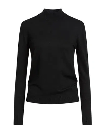 Alv By Alviero Martini Woman Turtleneck Black Size S/m Viscose, Polyamide, Polyester