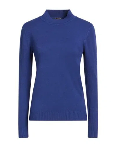 Alv By Alviero Martini Woman Turtleneck Blue Size S/m Viscose, Polyamide, Polyester