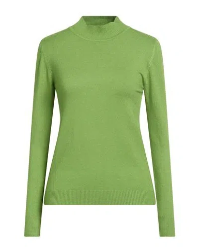 Alv By Alviero Martini Woman Turtleneck Green Size S/m Viscose, Polyamide, Polyester