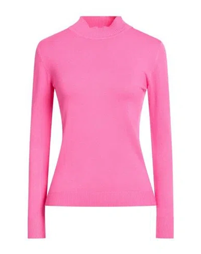 Alv By Alviero Martini Woman Turtleneck Magenta Size S/m Viscose, Polyamide, Polyester In Pink