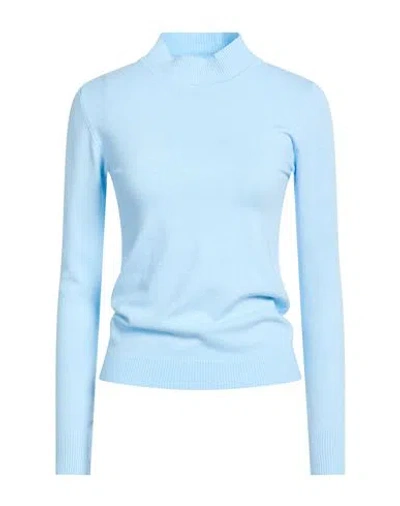 Alv By Alviero Martini Woman Turtleneck Sky Blue Size S/m Viscose, Polyamide, Polyester