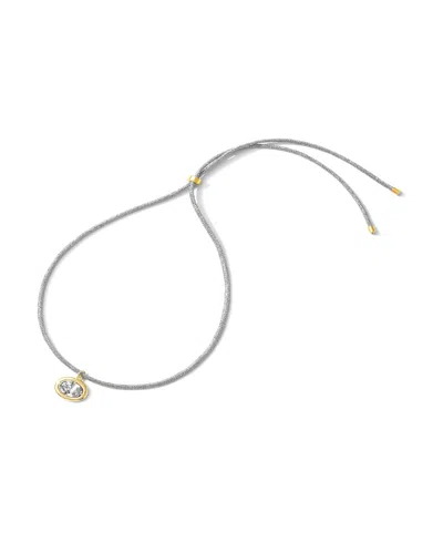 Alv Jewels Adjustable Sliding Cord Color Paired Necklace In Metallic