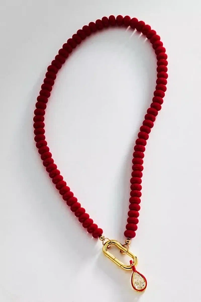 Alv Jewels Carrie Toggle Charm Necklace In Red