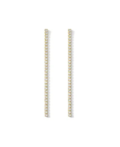 Alv Jewels Cz Long Tennis Drop Earrings In Gold