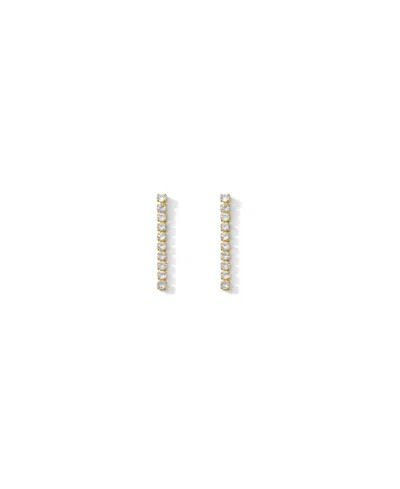 Alv Jewels Cz Short Tennis Drop Earrings In Gold