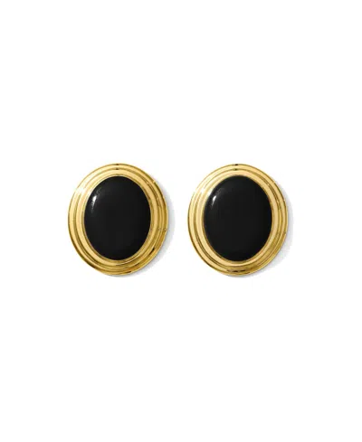 Alv Jewels Enamel Gold Studs Earrings