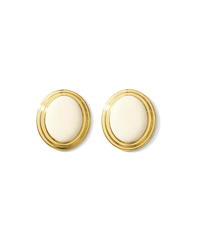 Alv Jewels Enamel Gold Studs Earrings