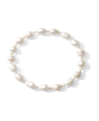 Alv Jewels Freshwater Pearl Anklet In Green