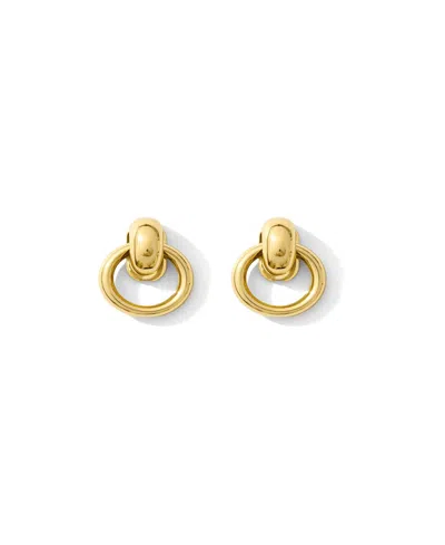 Alv Jewels Front Facing Hoop Earrings In Gold