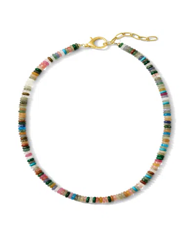 Alv Jewels Gemstone Beaded Necklace In Multi