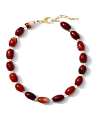 Alv Jewels Red Beaded Necklace In Multi