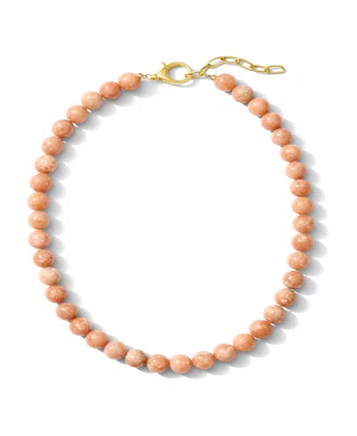 Alv Jewels Smooth Round Gemstone Necklace In Multi