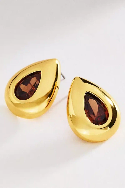 Alv Jewels Tribeca Post Earrings In Brown