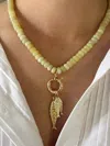 Alv Jewels Fish On Necklace In Green In Gold