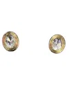 Alv Jewels Women's Gemmy Stud Earrings In Gold Plated In Gold