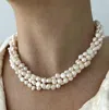 Alv Jewels Women's Multi Pearl Necklace In White In White