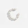 Alv Jewels Women's Pearl Hoop Earrings In White In Metallic