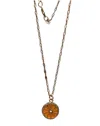 Alv Jewels Women's Slice Necklace In Orange In Gold