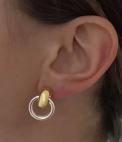 Alv Jewels Women's Two Toned Georgie Hoops In Gold/silver