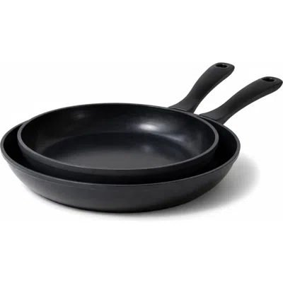 Alva Energy 2-piece Ceramic Nonstick Frying Pan Set In Black