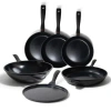 Alva Energy 6-piece Ceramic Nonstick Frying Pan Set In Black