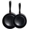 Alva Energy 8" & 11" Ceramic Nonstick Frying Pan Set In Black