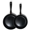 Alva Energy 8in & 9.5in Ceramic Nonstick Frying Pan Set In Black