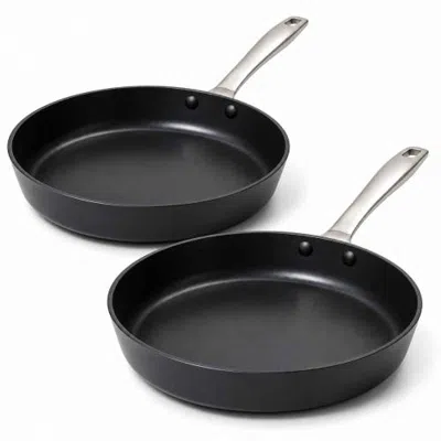 Alva Maestro 2-piece Ceramic Nonstick Frying Pan Set In Black