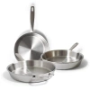 Alva Maestro 3-piece 5-ply Stainless Steel Frying Pan Set In Silver