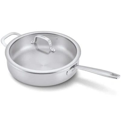 Alva Maestro 4qt 5-ply Stainless Steel Saute Pan With Lid In Silver