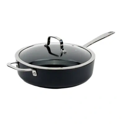 Alva Maestro 4-quart Ceramic Nonstick Saute Pan With Lid - Oven & Induction Safe In Matte Black