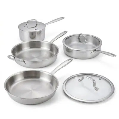 Alva Maestro 7-piece 5-ply Stainless Steel Cookware Set In Silver