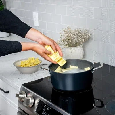 Alva Maestro 7-piece Healthy Ceramic Nonstick Cookware Set – Pfas-free, Induction & Oven Safe In Black