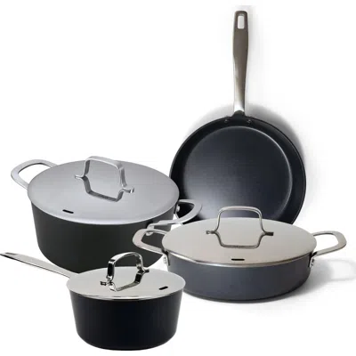 Alva Maestro 7-piece Nonstick Cookware Set In Black