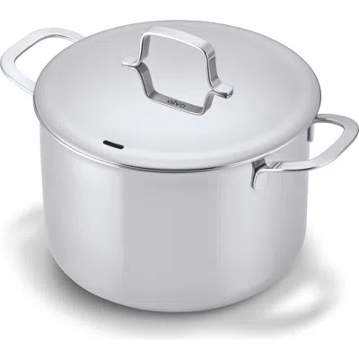 Alva Maestro 7qt 5-ply Stainless Steel Stock Pot With Lid In Silver
