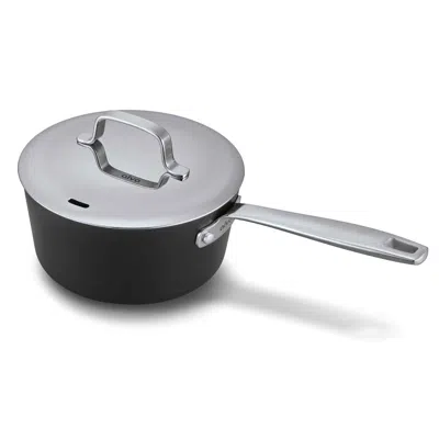 Alva Mastero 2-quart Nonstick Saucepan With Lid, 7.1-inch In Black