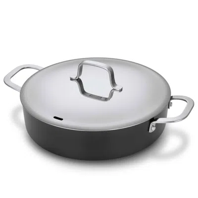 Alva Mastero 3.3-quart Nonstick Saute Pan With Dual Handles, With Lid, 9.5-inch In Black