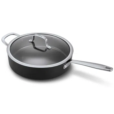 Alva Mastero 4-quart Nonstick Saute Pan With Lid, 11-inch In Black