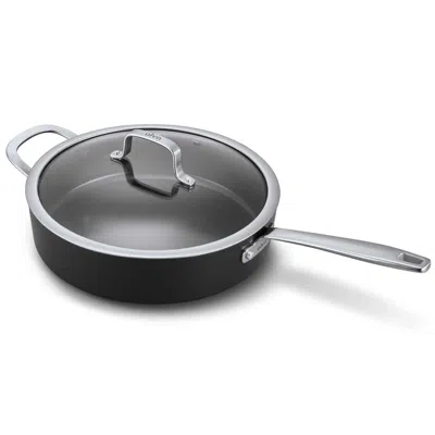 Alva Mastero 4-quart Nonstick Saute Pan With Lid, 11-inch In Black