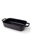 Alva Nori 12x8in Enameled Cast Iron Roasting Pan In Black