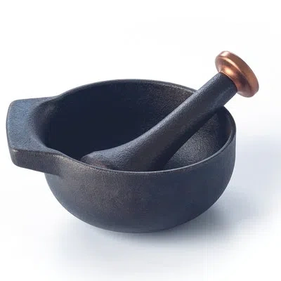 Alva Nori Cast Iron Mortar & Pestle Set, 2-cup
