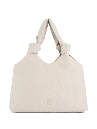 Alviero Martini 1° Classe 1c Urban Glow Quilted Knotted-handle Tote Bag In White
